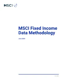 MSCI Fixed Income Data Methodology