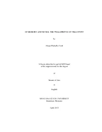Of Memory and Muses: the Wellsprings of Creativity