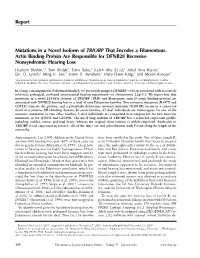 Report Mutations in a Novel Isoform of TRIOBP That Encodes A