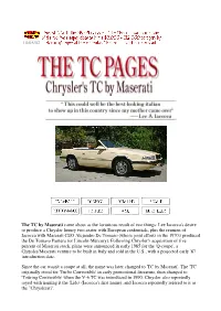 The TC Pages 1999-2002 UPDATED 07/07/02