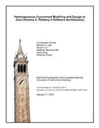 Volume 2: Ptolemy II Software Architecture)