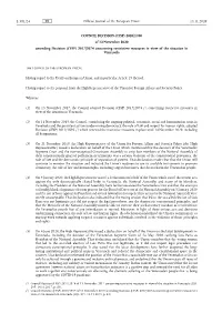 COUNCIL DECISION (CFSP) 2020/1700 of 12 November 2020 Amending Decision (CFSP) 2017/2074 Concerning Restrictive Measures in View of the Situation in Venezuela