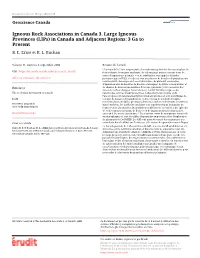 In Canada and Adjacent Regions: 3 Ga to Present R