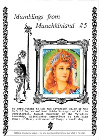 Mumblings from Munchkinland 5