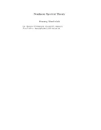 Nonlinear Spectral Theory Henning Wunderlich
