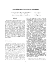 Protecting Browsers from Extension Vulnerabilities