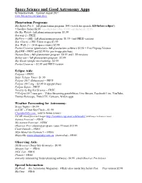 Space Science and Good Astronomy Apps by John Ensworth Updated August 2017