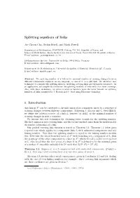 Splitting Numbers of Links