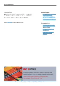 The Seismic Reflection Inverse Problem