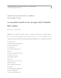 A Conceptual Model of the Strongly Tidal Columbia River Plume
