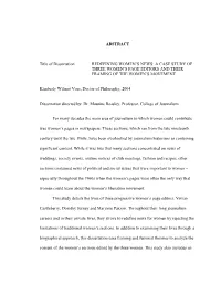 ABSTRACT Title of Dissertation: REDEFINING