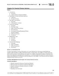 Chapter 18: Chemical Texture Services TOPICS