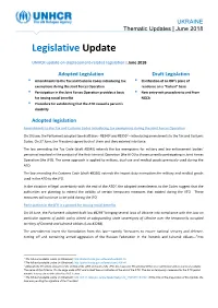 Legislative Update
