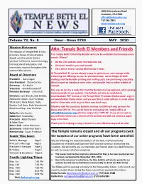 May 2020 Newsletter