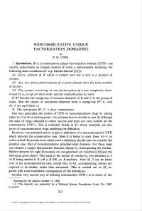 Noncommutative Unique Factorization Domainso