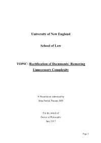 Rectification of Documents: Removing Unnecessary Complexity