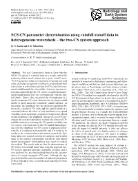 SCS-CN Parameter Determination Using Rainfall-Runoff Data in Heterogeneous Watersheds – the Two-CN System Approach