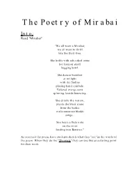 The Poetry of Mirabai