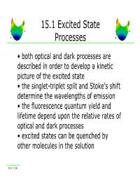 15.1 Excited State Processes