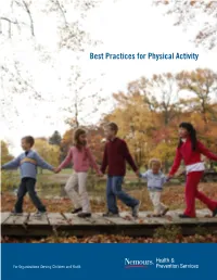 Best Practices for Physical Activity