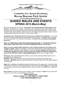 GUIDED WALKS and EVENTS SPRING 2019 (March-May)