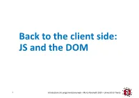 JS and the DOM