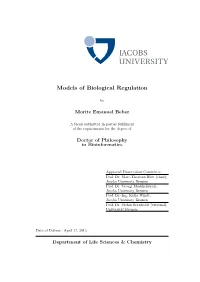 Models of Biological Regulation