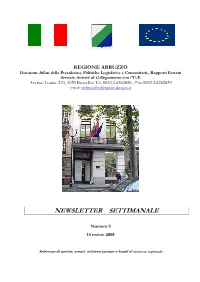 Newsletter Settimanale