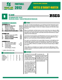 Notes D'avant-Match 5