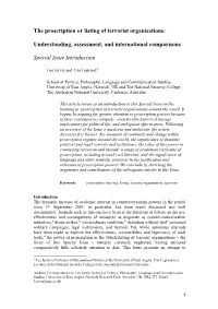The Proscription Or Listing of Terrorist Organisations: Understanding