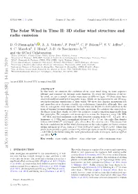 3D Stellar Wind Structure and Radio Emission