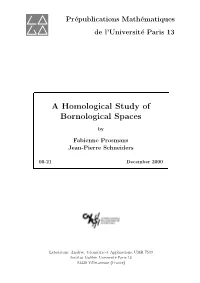 A Homological Study of Bornological Spaces