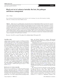 Black Root Rot of Cotton in Australia: the Host, the Pathogen and Disease Management