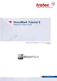 Directmark Tutorial 6 Marking Processes of Steel