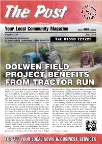 Dolwen Field Project Benefits from Tractor Run