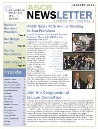 JANUARY 2006 ASCB NEWSLETTER 3 ASCB Council Report