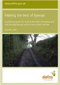Making the Best of Byways
