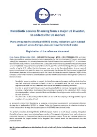 Nanobiotix Secures Financing from a US Major Investor to Address The