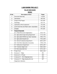 PALAR SUB BASIN INDEX Sl.No
