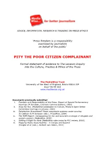 Pity the Poor Citizen Complainant