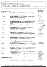 Schedule of Events