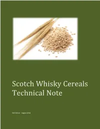 Scotch Whisky Cereals Technical Note