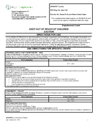 Supplemental Label Expires on 09/28/2019 and Must Not Be Used Or Distributed After This Date