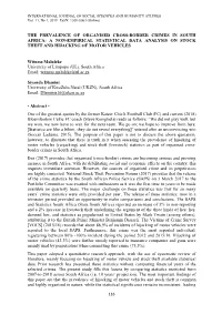 The Prevalence of Organised Cross-Border Crimes in South Africa: a Non-Empirical Statistical Data Analysis on Stock Theft and Hijacking of Motor Vehicles