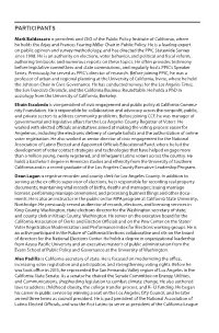 5/13/16 Event Participant Bios