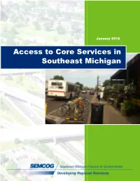 Access to Core Services in Southeast Michigan