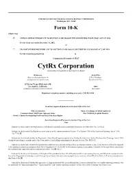 Cytrx Corporation (Exact Name of Registrant As Specified in Its Charter)