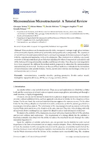 Microemulsion Microstructure(S): a Tutorial Review