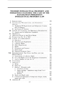 The Case of the Panamanian Indigenous Intellectual Property Law