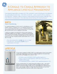 A Cradle-To-Cradle Approach to Appliance Lifecycle Management